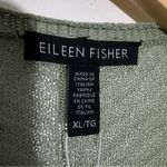 Eileen Fisher NWT  Sheer Hemp Blend Long Cardigan‎ In Sea Green Size X-Large Photo 6
