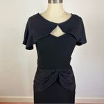 Stop Staring By Alicia Estrada Black Cape Midi Dress Size M Photo 2