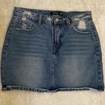 Boohoo NWOT Distressed Denim Jean Mini Skirt - Size 6 Photo 0