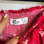 Hollister California Red Floral Strapless Ruffle Jumpsuit - Women's Large Photo 7