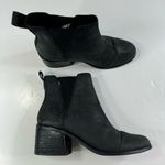 Toms Tom’s Black Nubuck Leather Ankle Booties Size 7 Photo 0