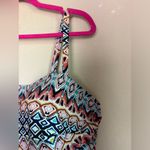 Cacique  Boho Aztec Print Bandana Hem Adjustable Strap Tankini Top 28 Photo 4