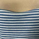 J.Crew NWT  Textured Squareneck Scoop Back One-Piece Swimsuit Blue Stripe Size 24 Photo 2