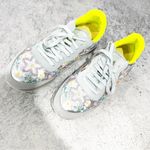 Johnny Was  Keya Shine Sneakers Lt Blue Floral Embroidered Shoes 39 US 8.5/9 NEW Photo 2