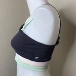 Fabletics  Sports Bra Black White Blue Strappy Or One Shoulder Size Small Photo 1