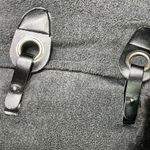 Moda Le Gray Cape With Buckle Closure and Black Fur Trim Collar One Size Photo 3