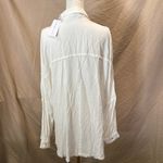 White Boxy Oversized Button Down Shirt Size L Photo 3