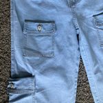 VIP Jeans Light Wash Wide Leg Cargo Pants Size 15/32 Black Photo 5