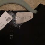 Anthropologie  Moon River black long sleeve crochet romper Photo 2