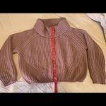 Moon & Madison sweater women’s medium mauve cowl/turtle neck knit cut short Photo 4