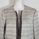  Silver and Black Blazer Size 12 Petite Kasper Dressy Collarless Blazer Photo 2