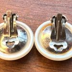 Vintage Womens Costume Jewelry Ivory Faux Pearl Clip On Earrings White Photo 10