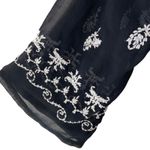 Free People  Pennies Squel Navy Sheer Embroidered Top Size Small Photo 5