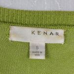 Kenar Womens Cardigan Size S Moss Green Silk Blend Knit Open Front 3/4 Sleeve Photo 1