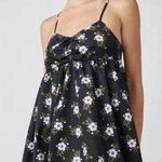 Free People NWT  Black Floral Bubble Babdydoll Dress Size Photo 0