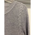 Loft  Womens Light Purple Cable Knit Long Sleeve Crew Neck Sweater Size Medium Photo 1