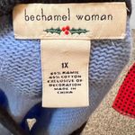 Vintage Bechamel Woman Christmas Sweater Vest‎ Blue Size 1X Photo 5