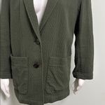 Madewell  Shaw Olive Green Diamond Jacquard Blazer Womens Small Photo 8