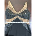 Badgley Mischka  Black Lace Gown Formal Evening Dress Sleeveless USA Made Photo 5