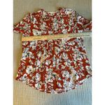 Fun2Fun NEW  Maley Pleated Detail Top size XS in Burnt Orange Photo 2