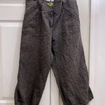 Sigrid Olsen  100% Linen Gray Cropped Pants Size 10 Photo 0