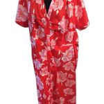 Old Navy New NWT Plus 3X floral red midi dress cut outs Button up front shirt dress Photo 1