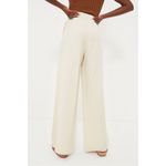 Tuckernuck NEW  Pomander Place Cava Pleated Wide Leg Pants Trousers Cream Small Photo 1