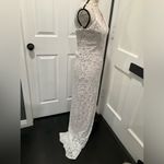 Windsor NWT WEDDING PROM COCKTAIL HIGH SIDE SLIT NUDE AND WHITE LACE GOWN Photo 7