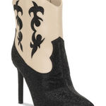 INC International Concepts Black and‎ White Heeled Boots with Stiletto​ Size 7.5 Photo 0