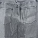 a.n.a  Black High-Rise coated denim Midi Skirt casual modest 12 fall neutral Photo 4