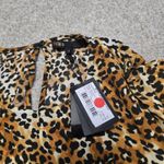 Maje Lipard Leopard Print Wrap Crop Top Sz 3/L Puff‎ Sleeve Tie Waist NWT $265 Photo 6