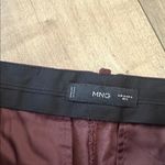 Mango  Suede Burgundy Flare Pants Sz 6 Photo 2