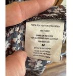 Gianni Bini  DITZY FLORAL PEPLUM CROSS BACK MAXI DRESS WHITE & BLUE SZ M Photo 10