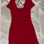 Hollister  Red Fit and Flare Backless Dress Photo 0