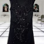 Danity Women’s Black Sequin Embellished Mini Dress Size L Photo 3