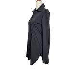 Finley Black Kaylynn Easy Button Front Tunic Shirt Photo 4