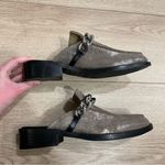 Free People NEW  Vida Tan Metallic Chain Leather Mules Women’s Size 36 Photo 7
