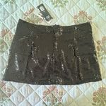 Madden NYC Black Sequin cargo Mini Skirt women size Medium (8/10) holiday party Photo 7