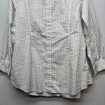 Chico's  Striped Shirt Women XL Cotton Stretch Business Casual Workwear Career Photo 7