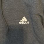 Adidas  Gray & White Hooded Sweatshirt Photo 2