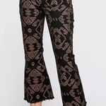 Scotch & Soda  Maison Scotch Cropped Kick Bootcut Raw hem patterned jeans embroid Photo 0