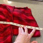 Mossimo Blouse Top Shirt Red Plaid Long Sleeve Collared Relaxed Flowy Size L Photo 9