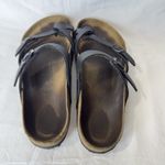 Birkenstock Womens Mayari Slip on Black Leather Sandals Size 40 USA 9/9.5 Photo 4