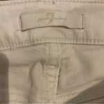7 For All Mankind White Lace Trim Cropped Jeans size 27 Photo 3