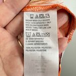 Belle‎ Kim Gravel Blouse Medium Multicolor Abstract Print Long Sleeve Top Orange Photo 4