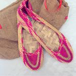 Brand New Flats Handcrafted Lightweight Woven Pink/Tan Pink Size 7 Photo 0