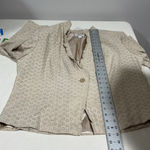 Woman’s Dress Barn 2x Soft Beige Faux Suede Lined Blazer One Button Tan Size XXL Photo 8