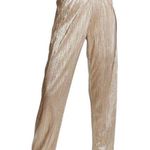 Victoria's Secret  Gold Metallic Plisse Pleated Joggers Size Small Photo 0