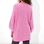 American Eagle New Oversized Crewneck Sweater Pink Dreamspun Knit Size Medium Photo 2