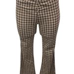 Princess Polly Brown Plaid Checkered Halter Crop Top & Bell Bottom Pants Set 0 Photo 3